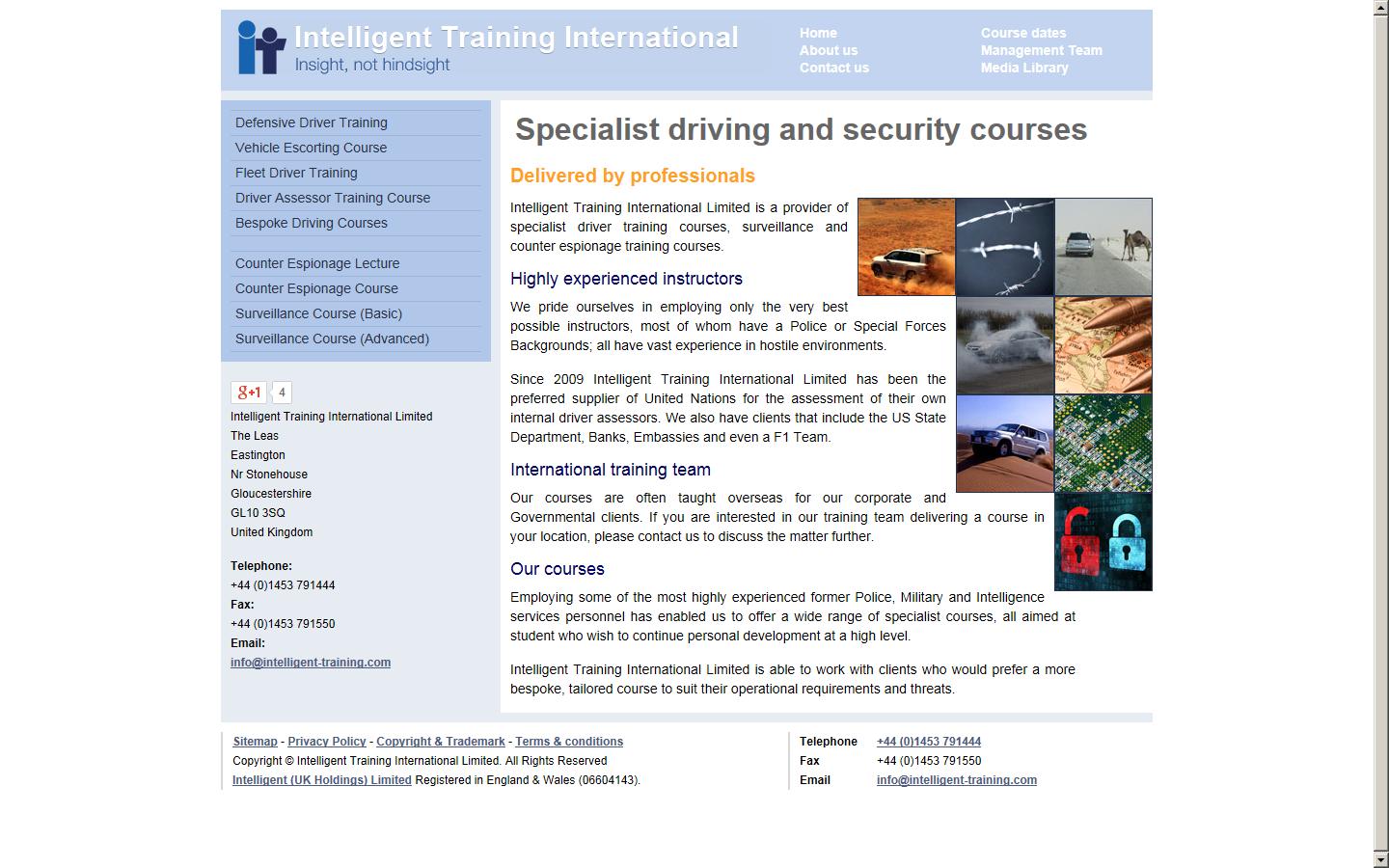 Intelligent Training International Limited Website