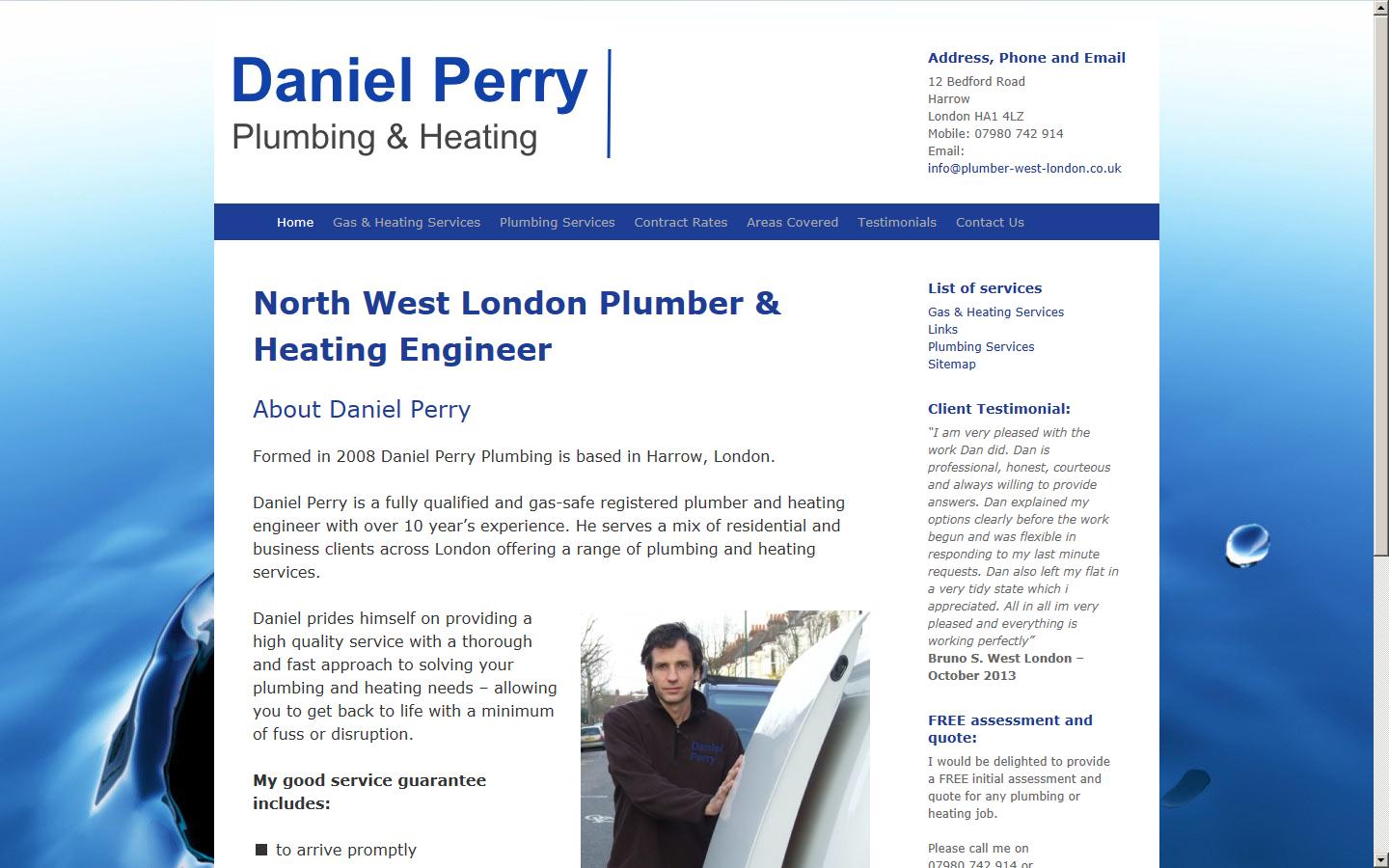 Daniel Perry Plumbing & Heating  Website