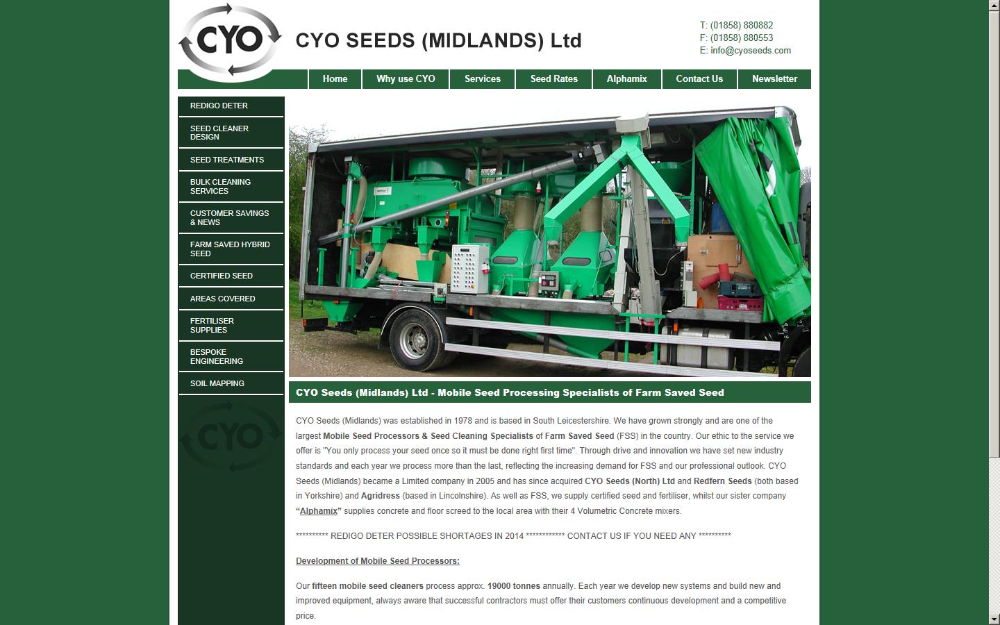 C Y O Seeds (Midlands) Website