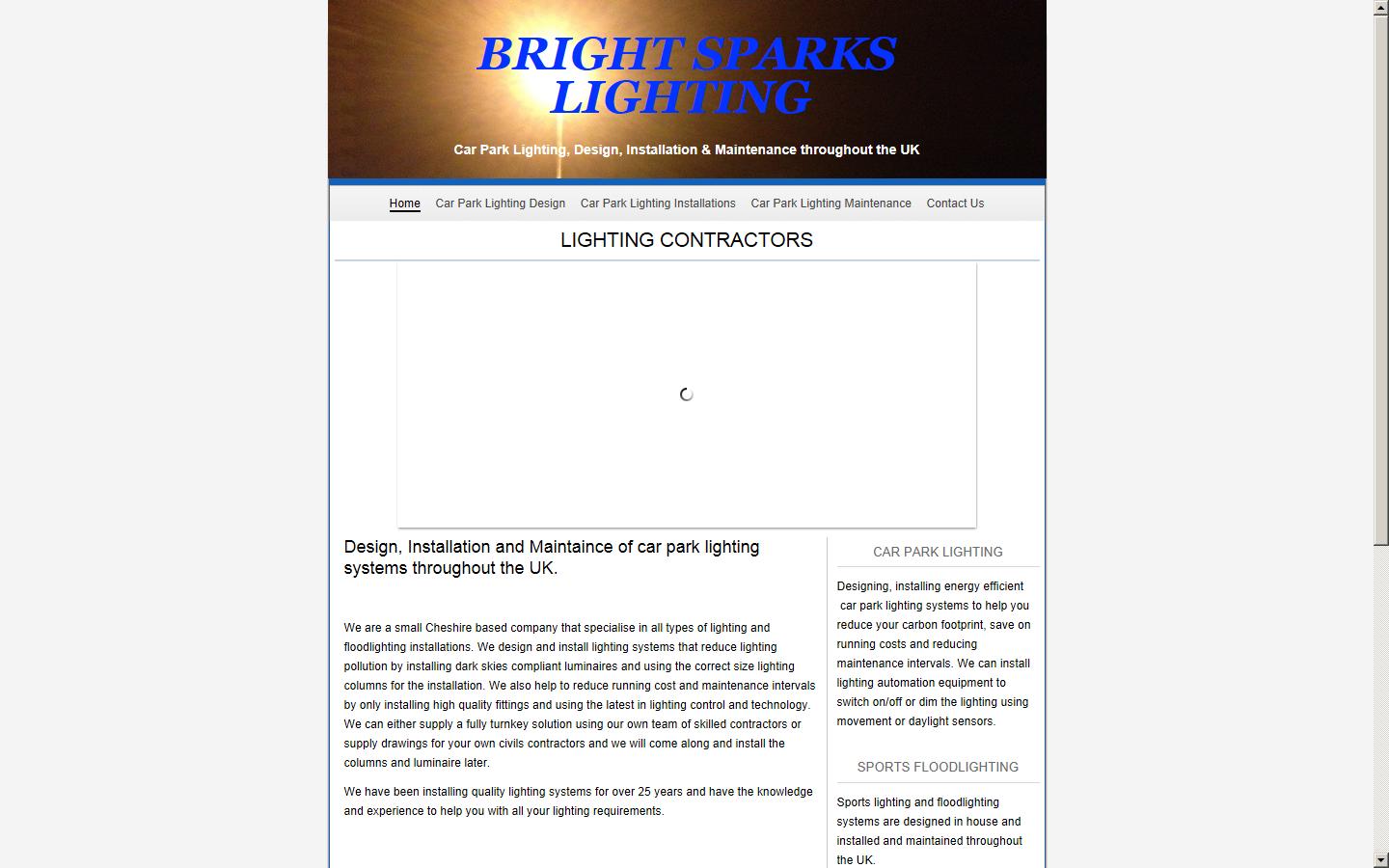 Bright Sparks Lighting Website