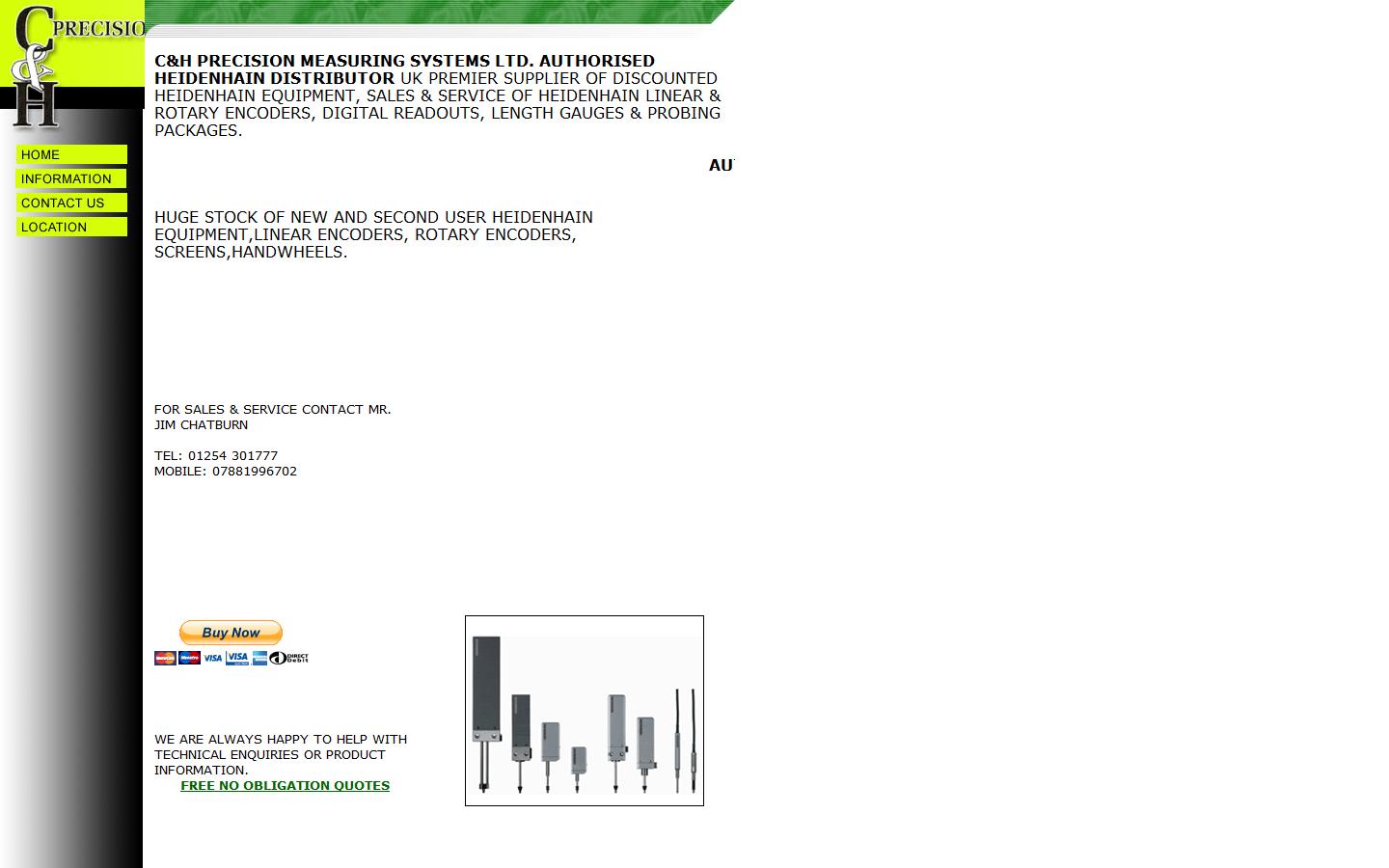 C&H Precision measuring systems ltd Website