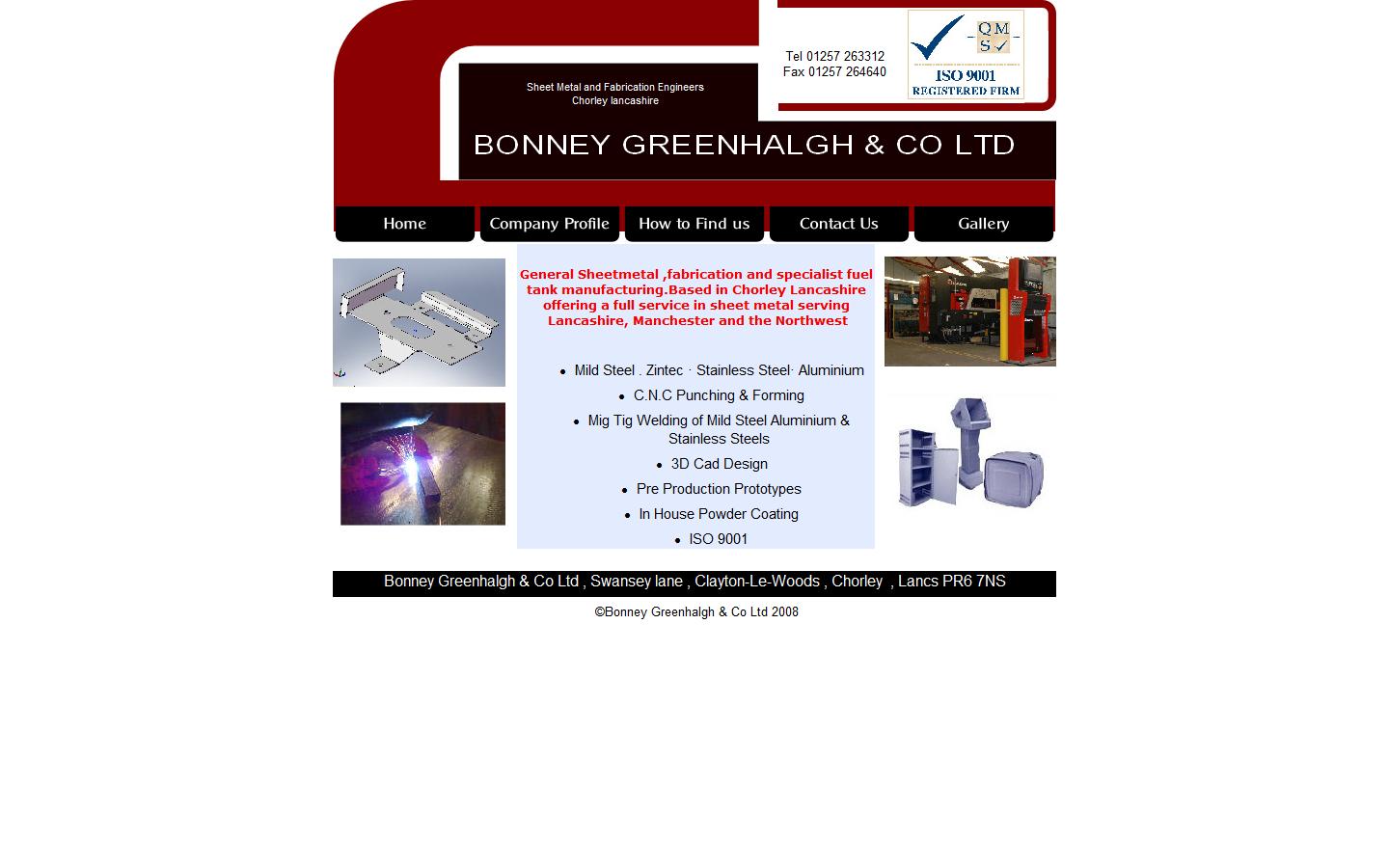 Bonney Greenhalgh & Co. Ltd Website