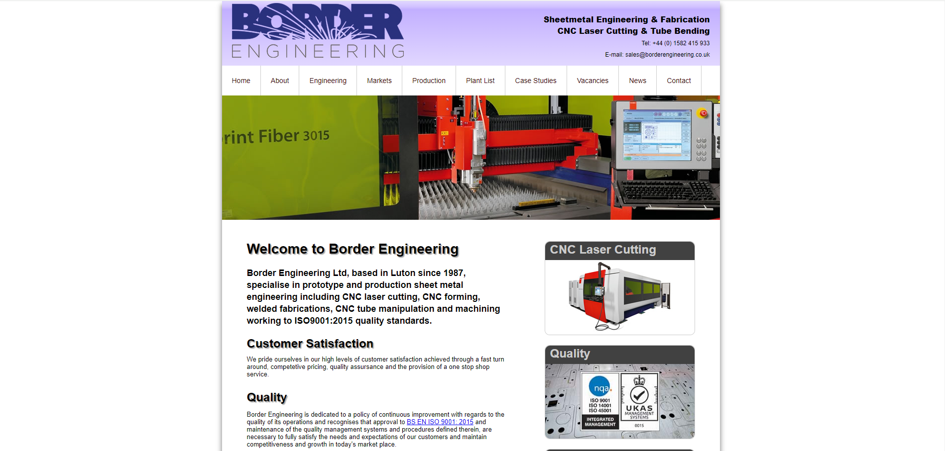 Border Engineering Ltd Website