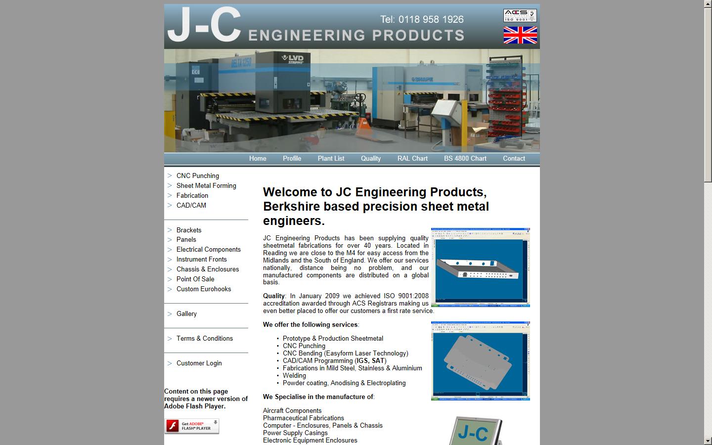 JC Engineering Products Website