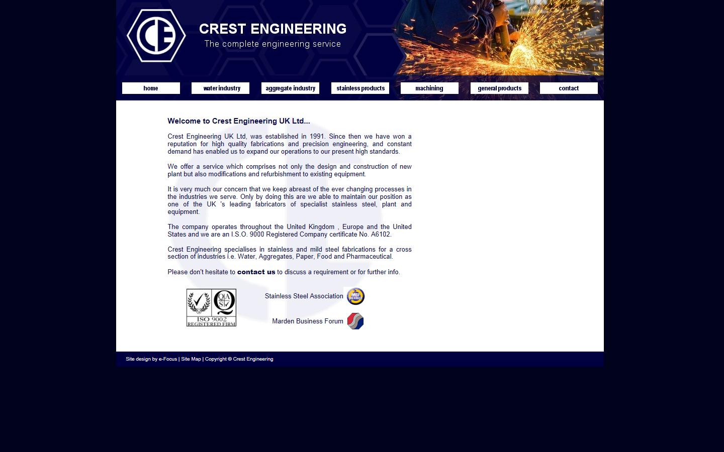 Crest Engineering (uk) Ltd Website