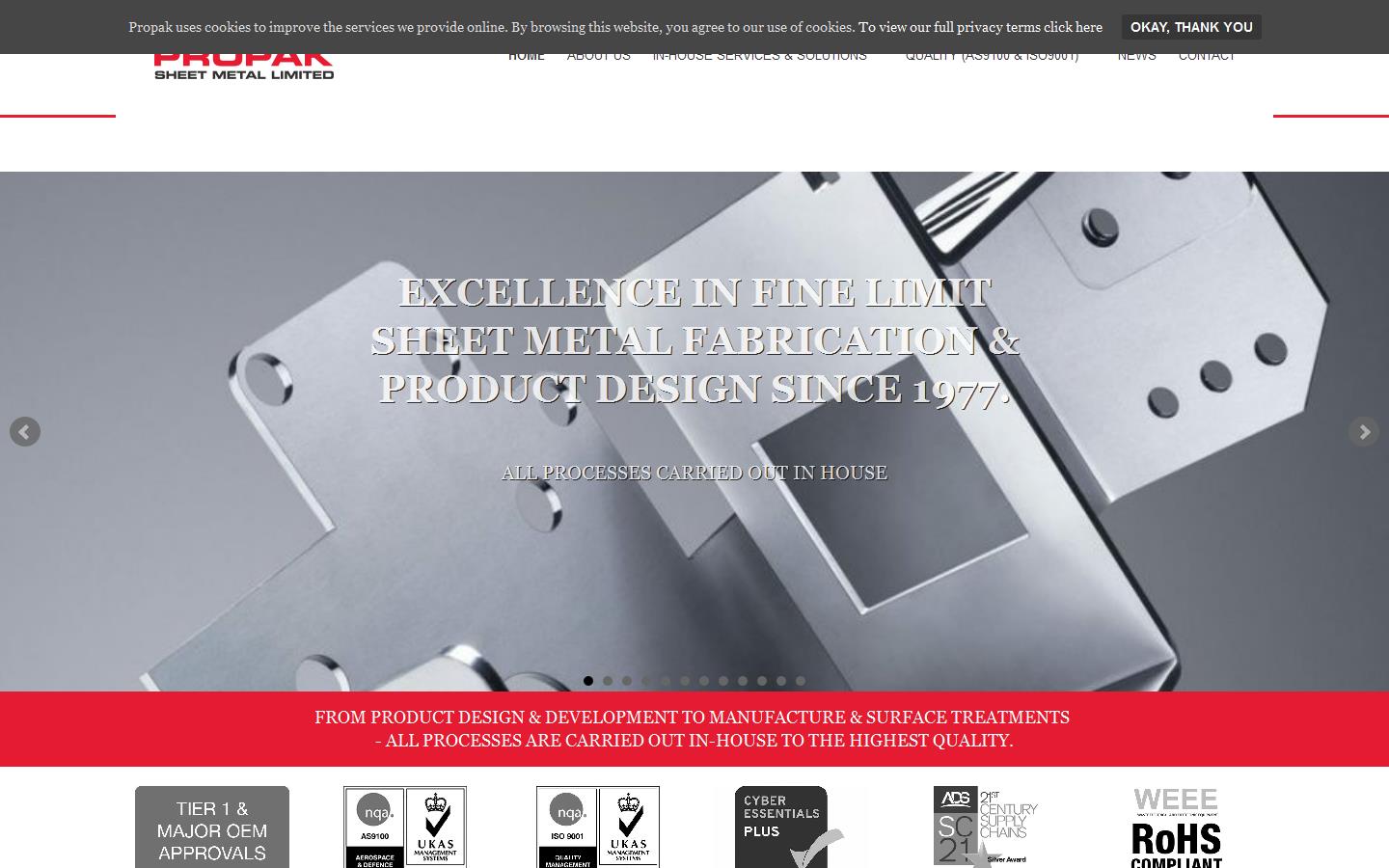 Propak Sheet Metal Ltd Website