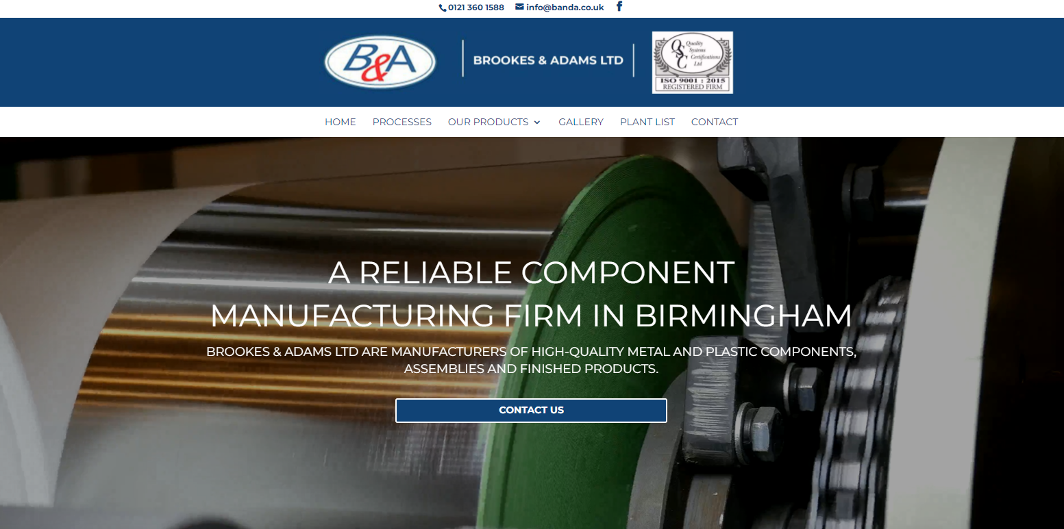 Brookes & Adams Ltd Website