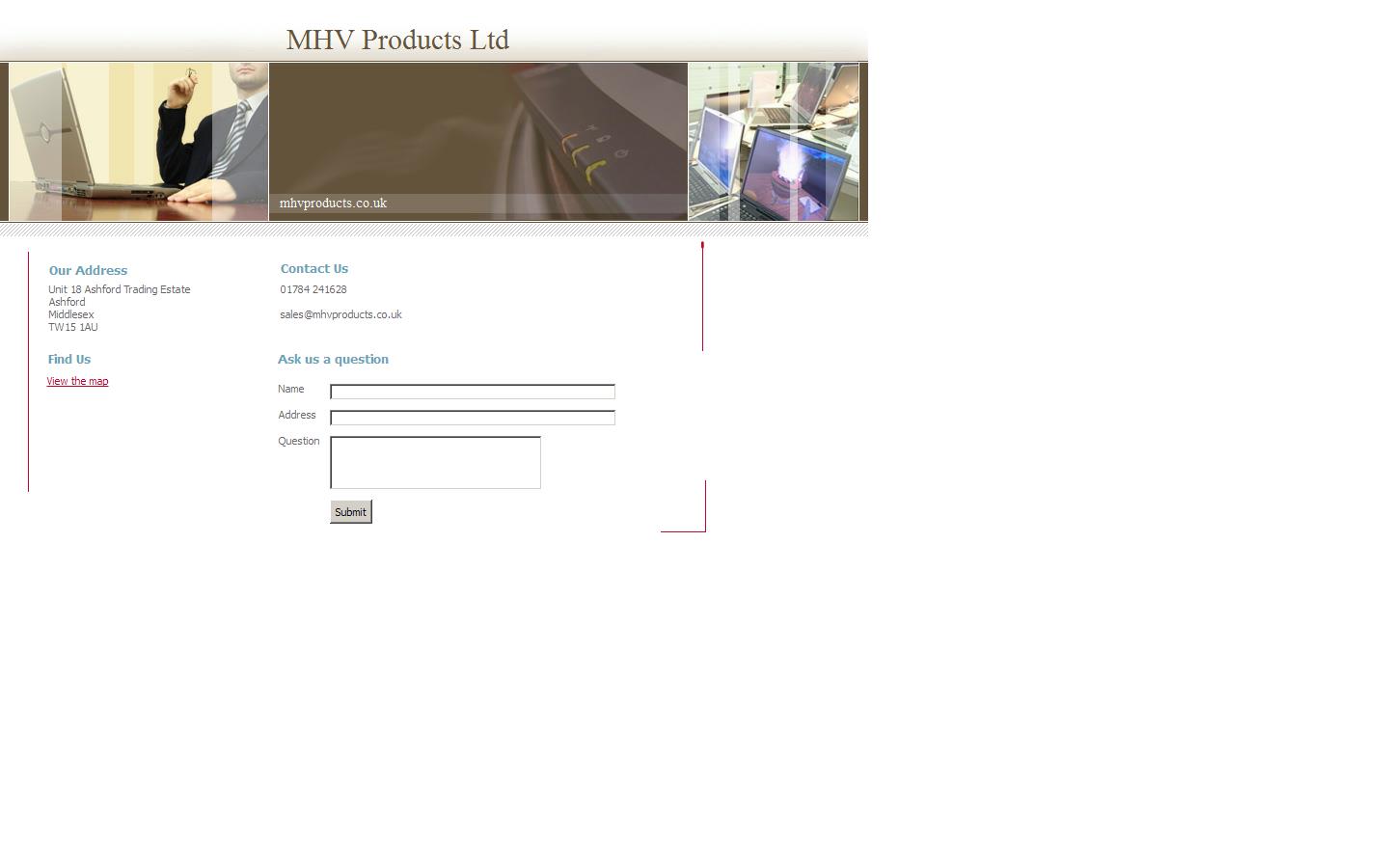 M H V Products Ltd Website