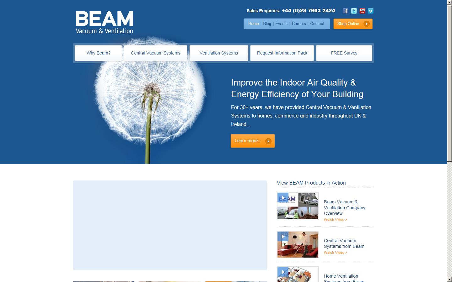 Beam Vacuum & Ventilation Website