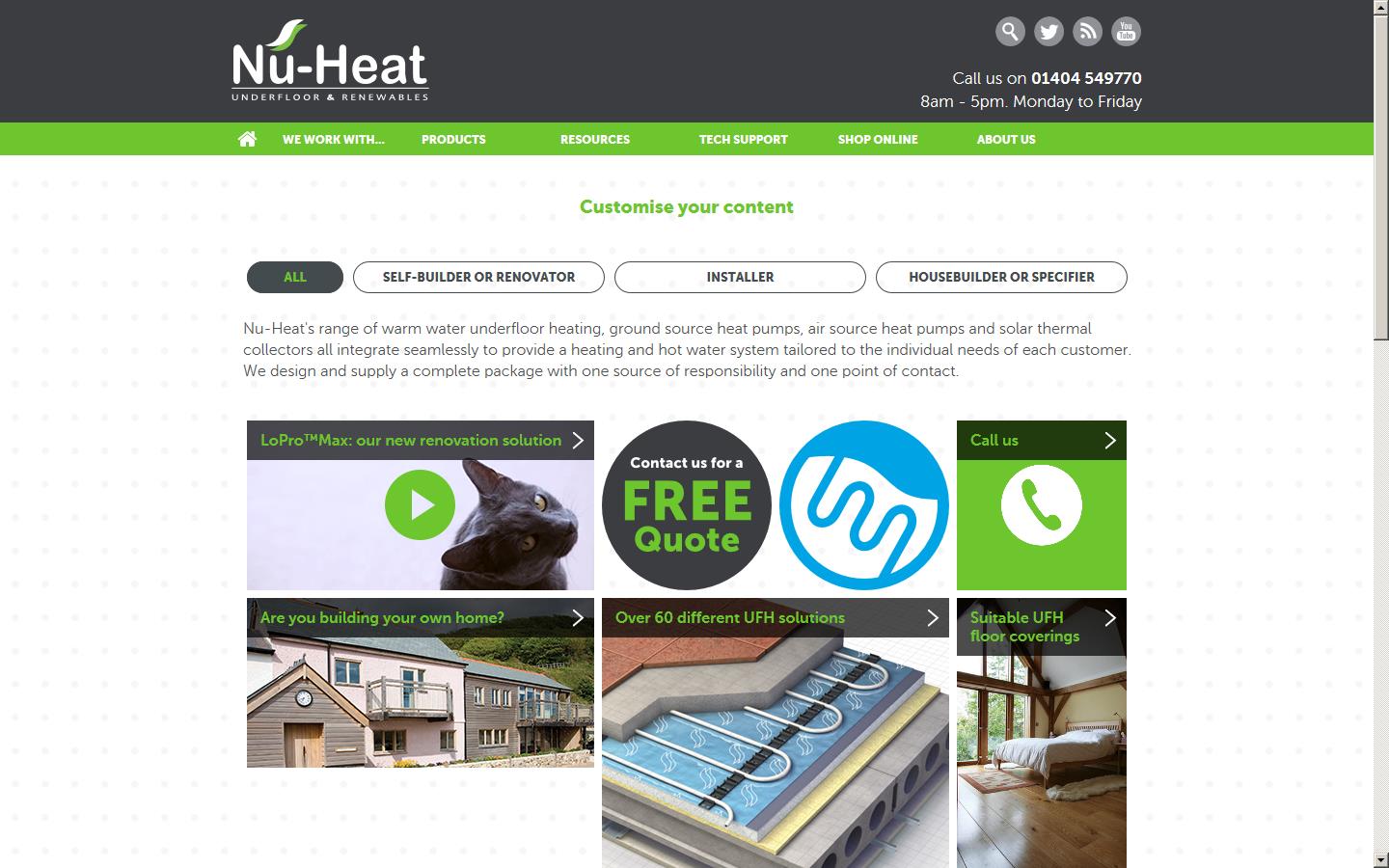 Nu Heat UK Ltd Website