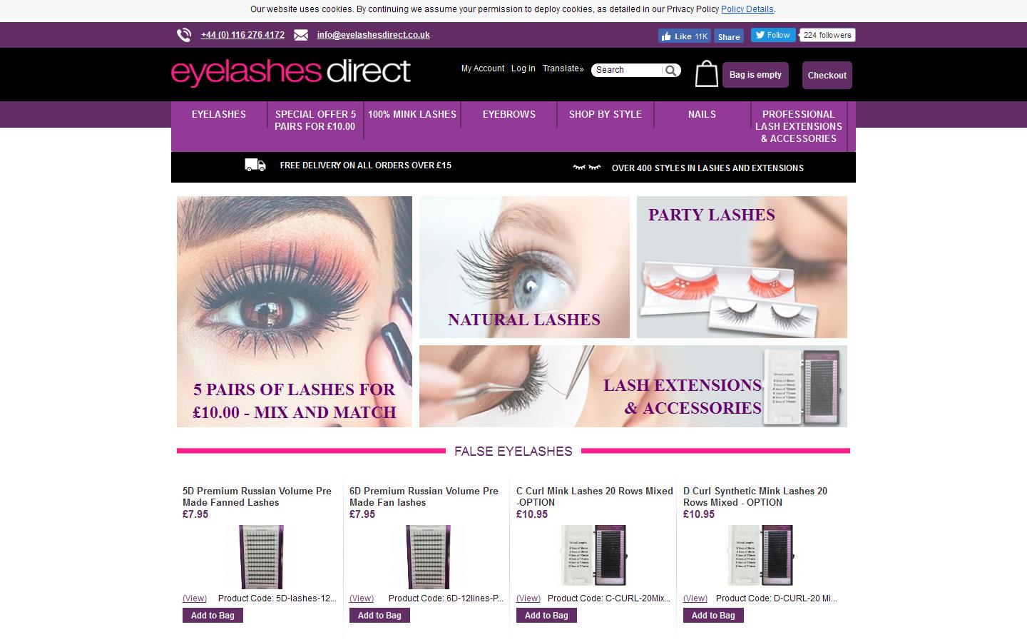 Eyelashes Direct Website