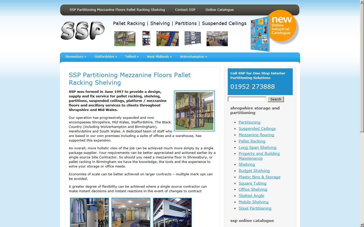 Shropshire Storage & Partitioning Ltd Website