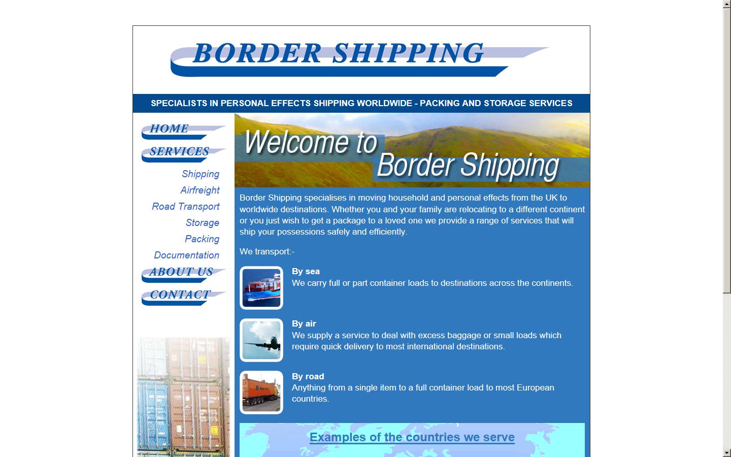 Border Shipping Website