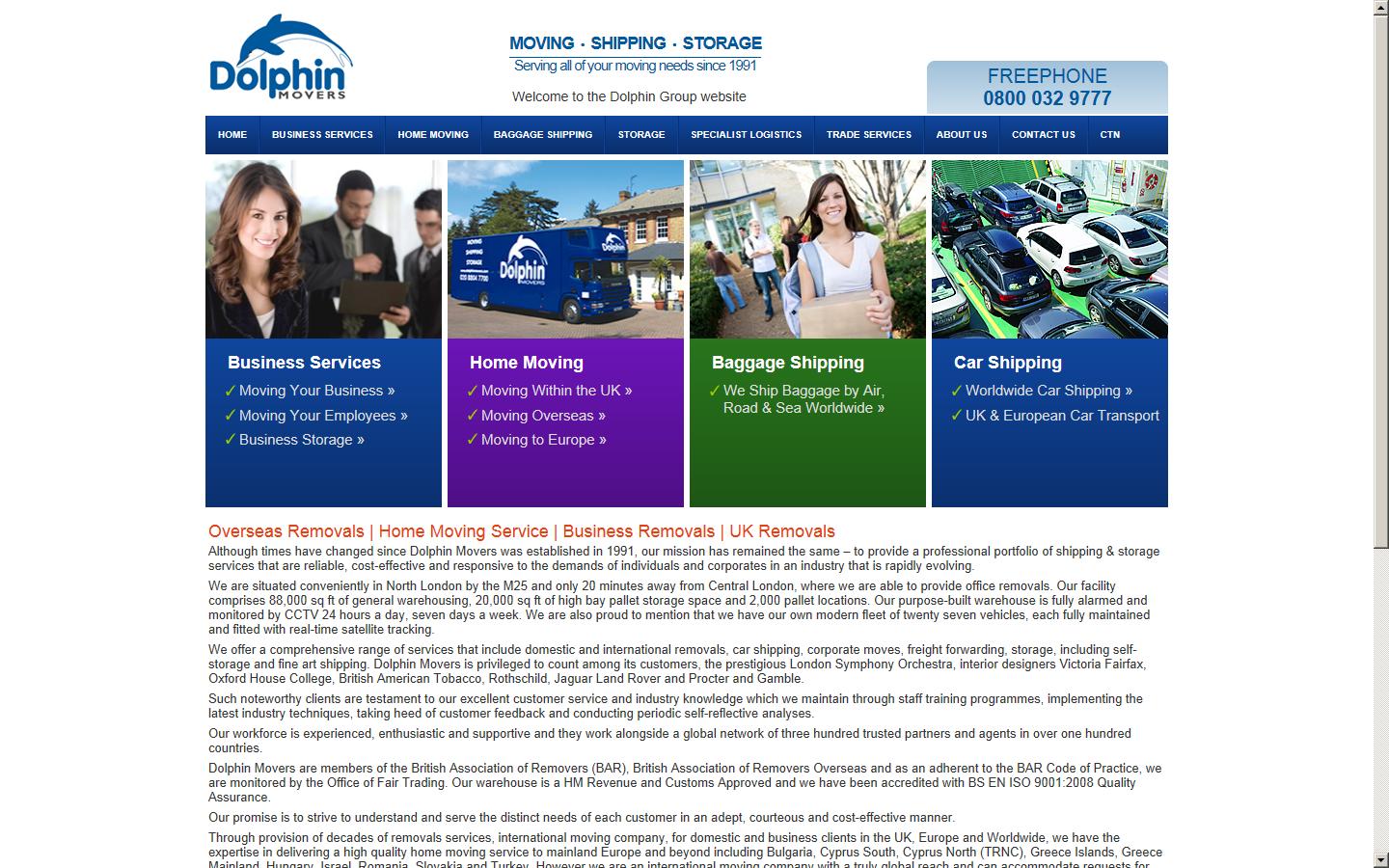 Dolphin Movers Ltd Website