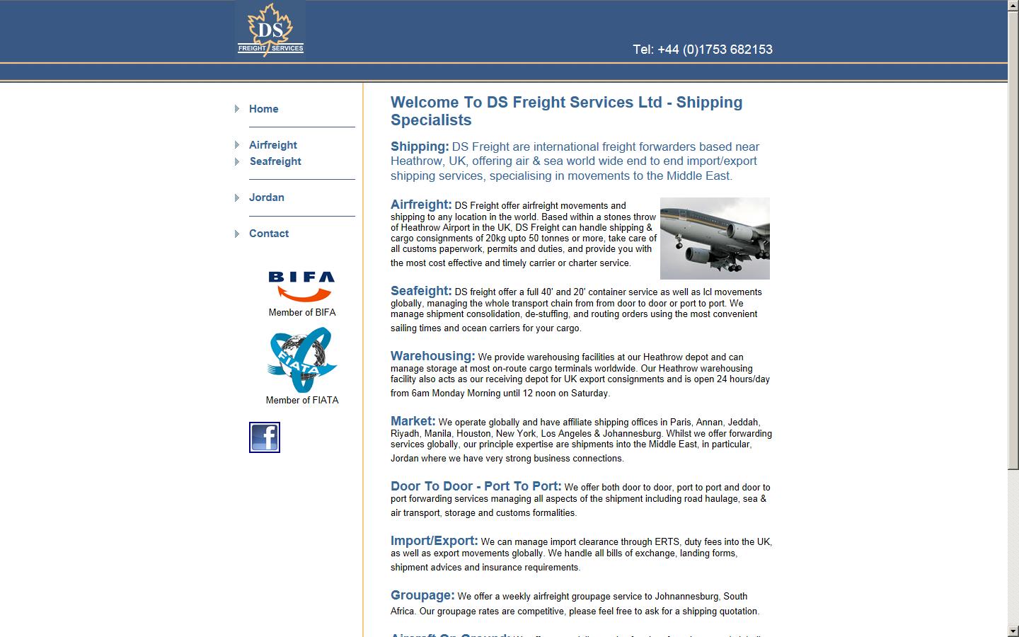 DS Freight Services Ltd Website