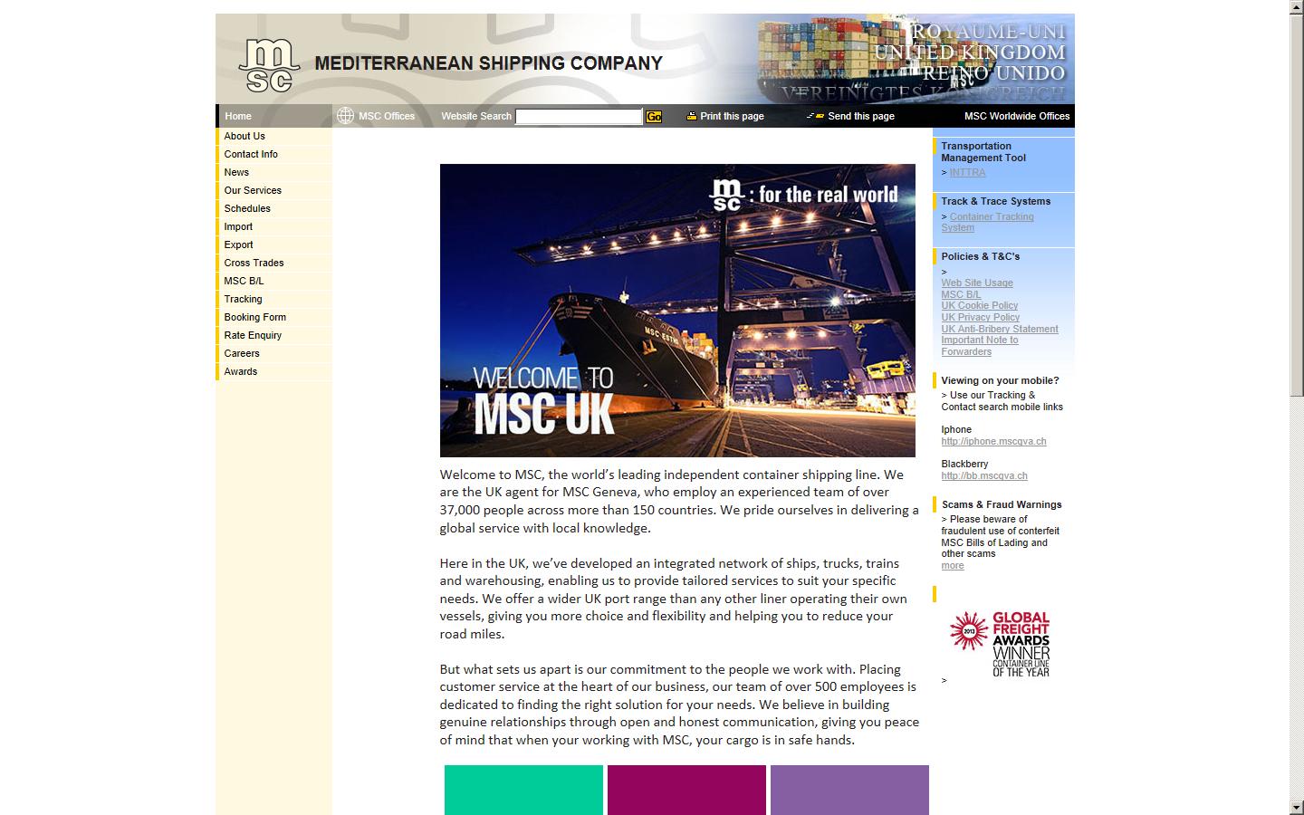 M S C (UK) Ltd Website