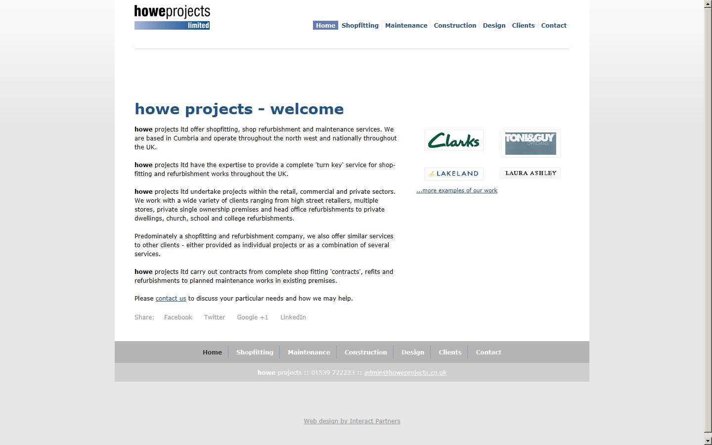 Howe Projects Website