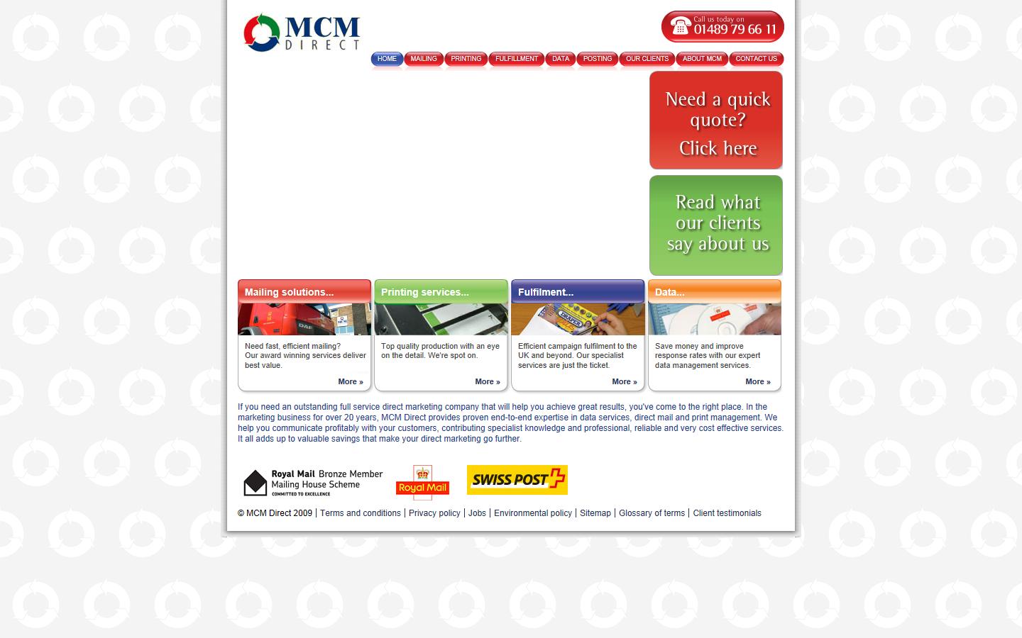 MCM Direct Ltd Website