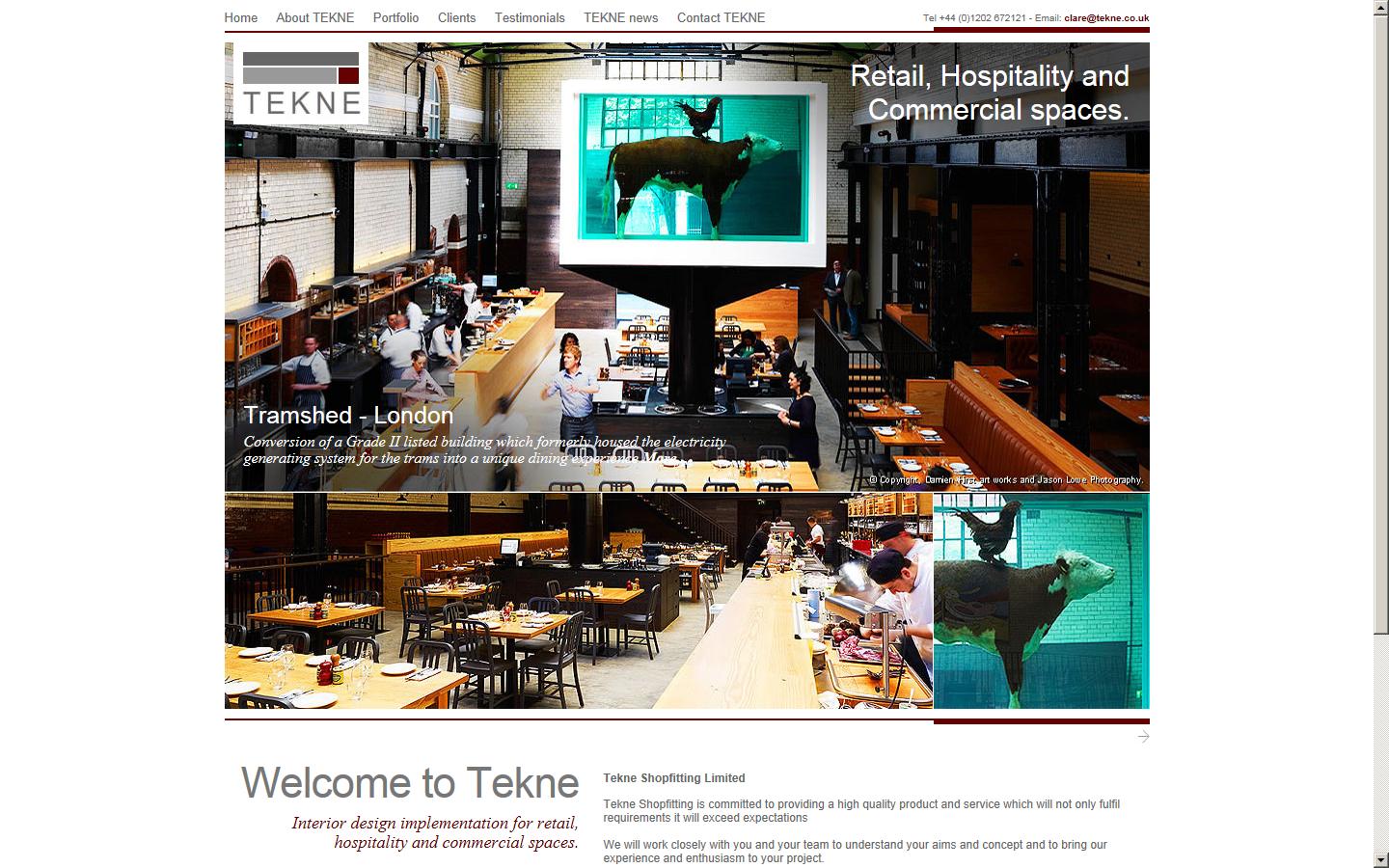Tekne Shopfitting Ltd Website