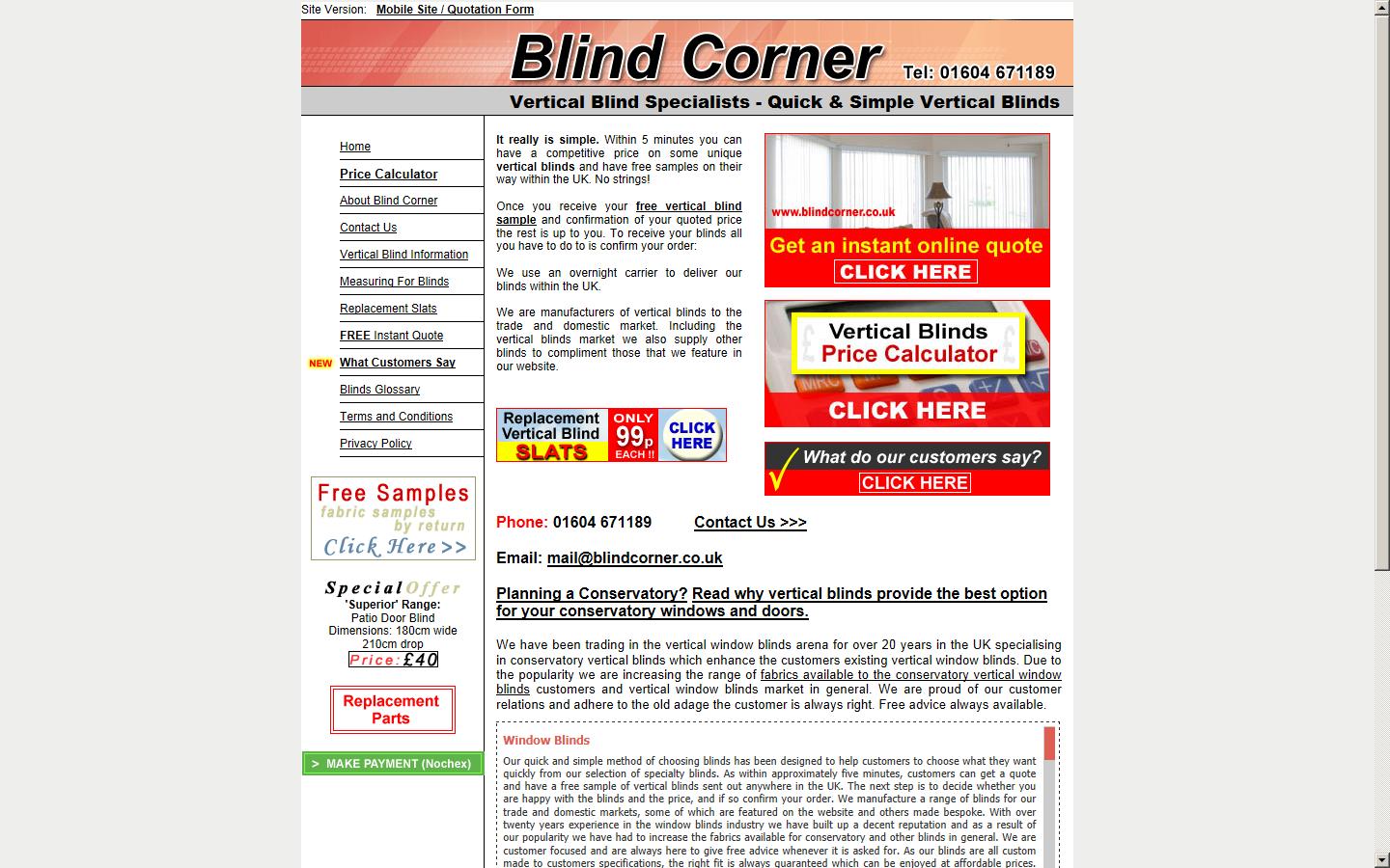 Blind Corner Website