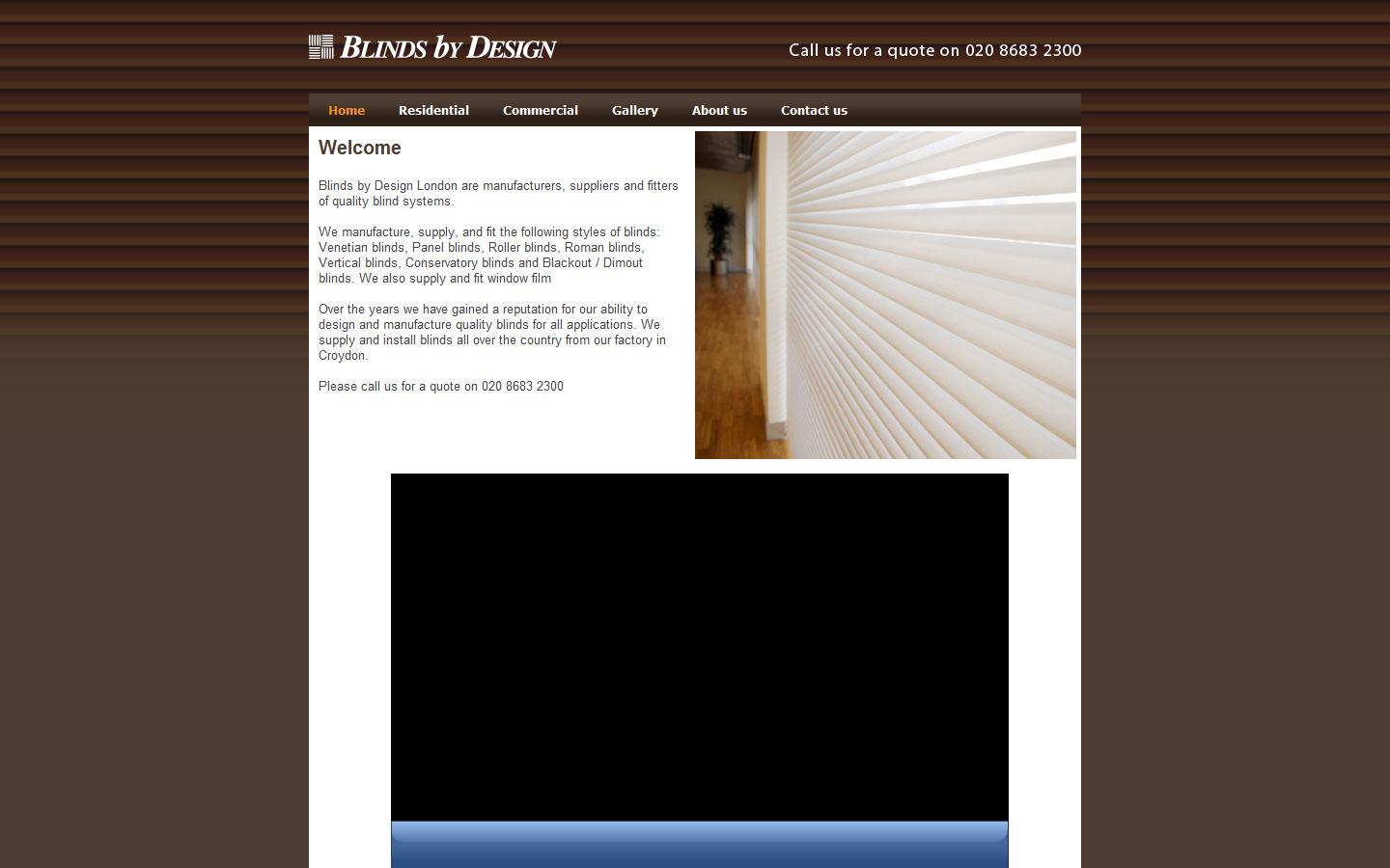 Blinds By Design (London) Ltd Website