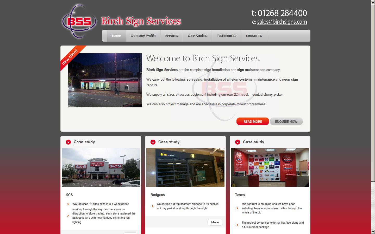 Birch Sign Services Website