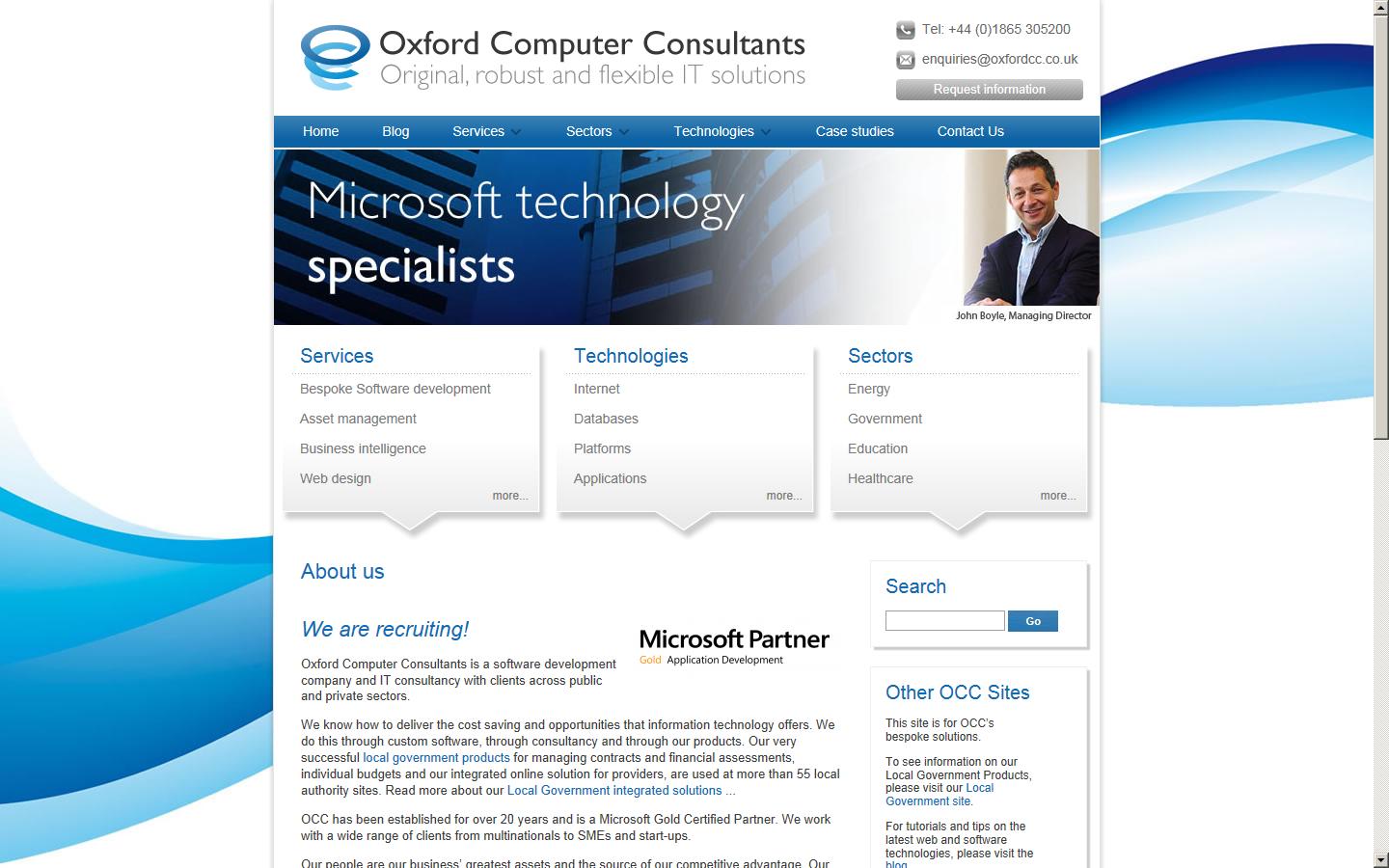 Oxford Computer Consultants Ltd Website