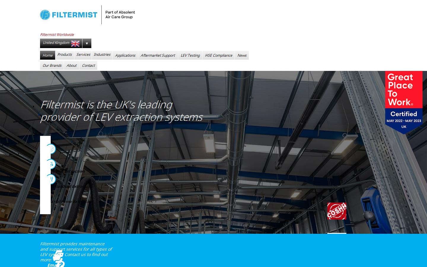 Filtermist Limited Website