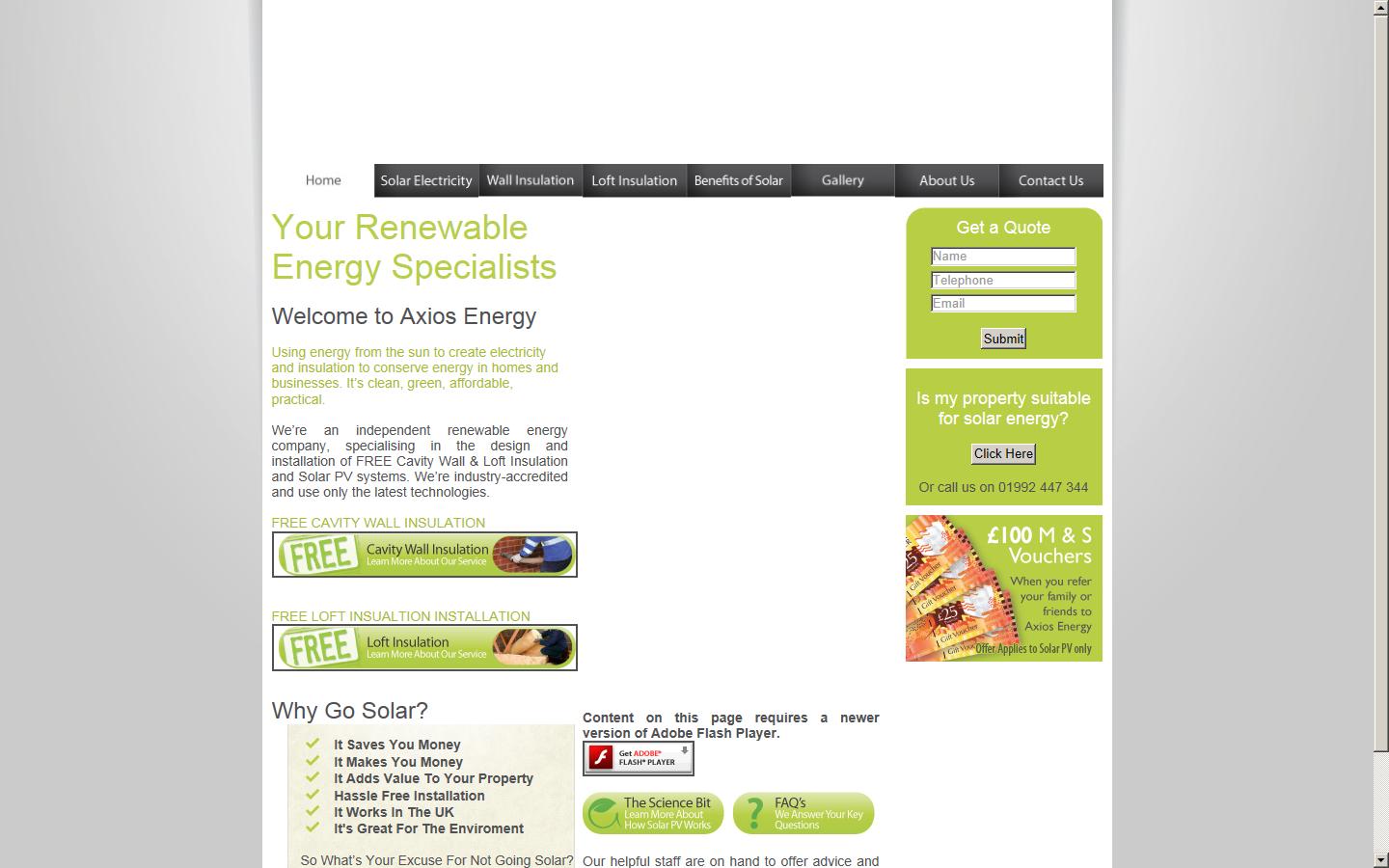 Axios Energy Ltd Website
