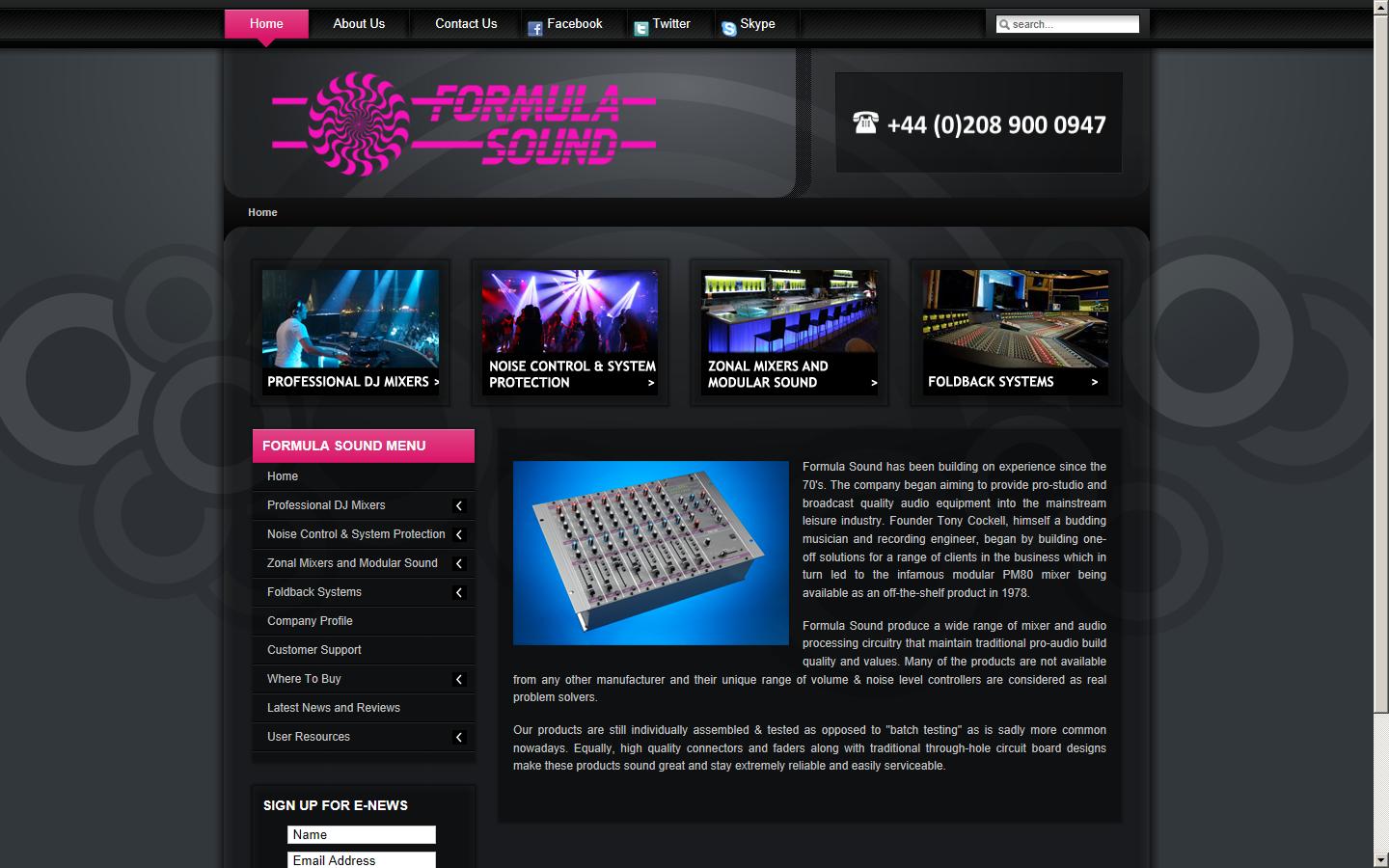 Formula Sound Ltd Website