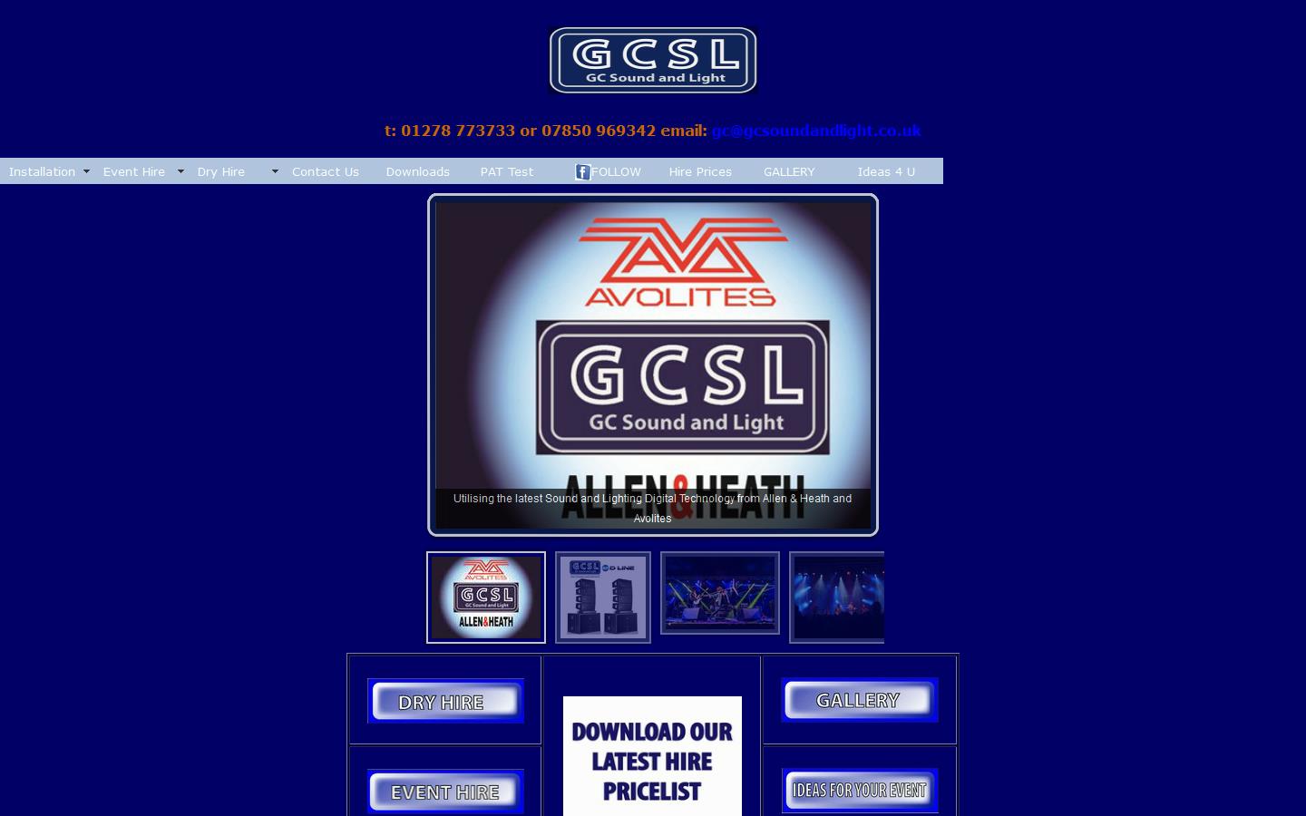 G C Sound & Light Website