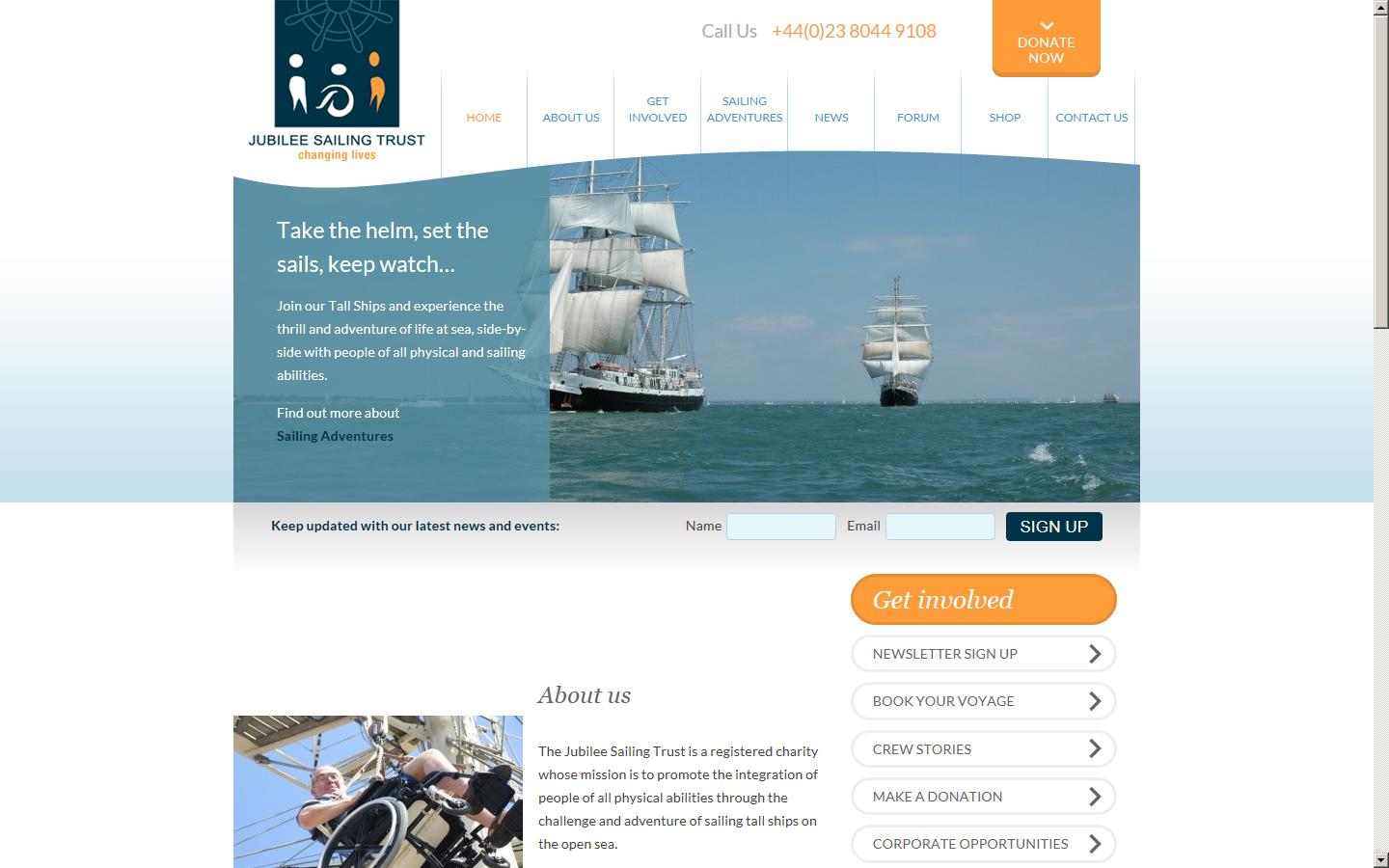 Jubilee Sailing Trust Website