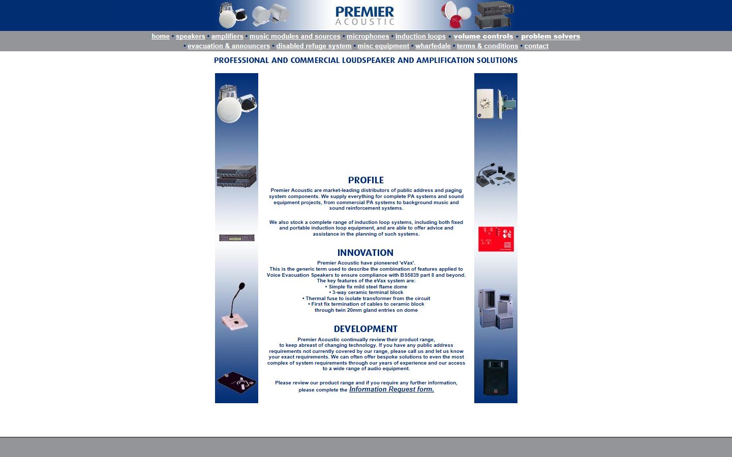 Premier Acoustic Website