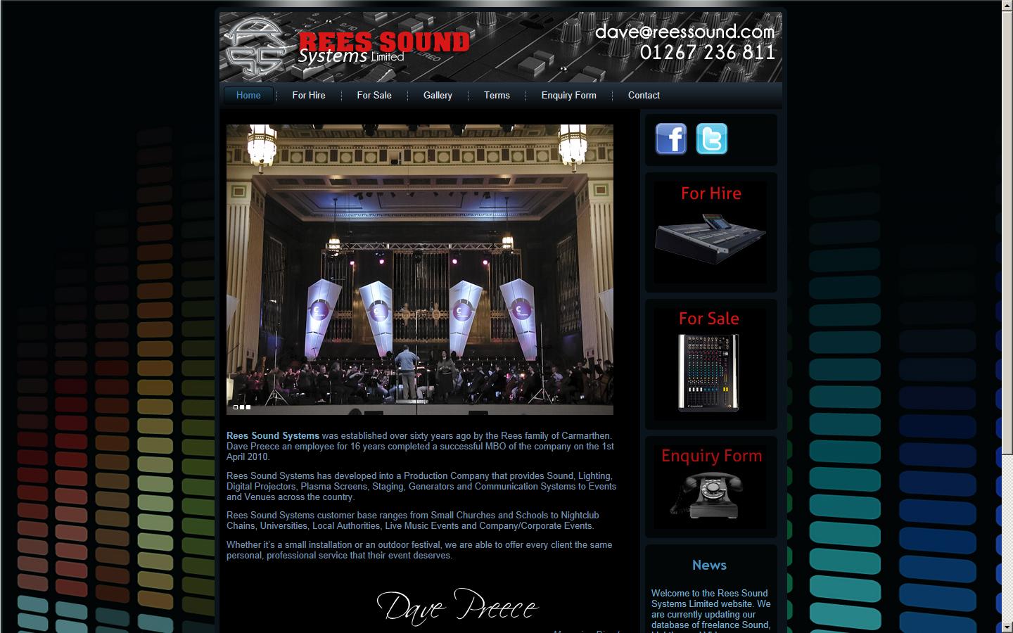 Rees Sound Systems Website