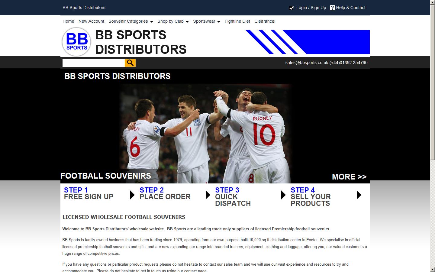 B B Sports Distributors Website