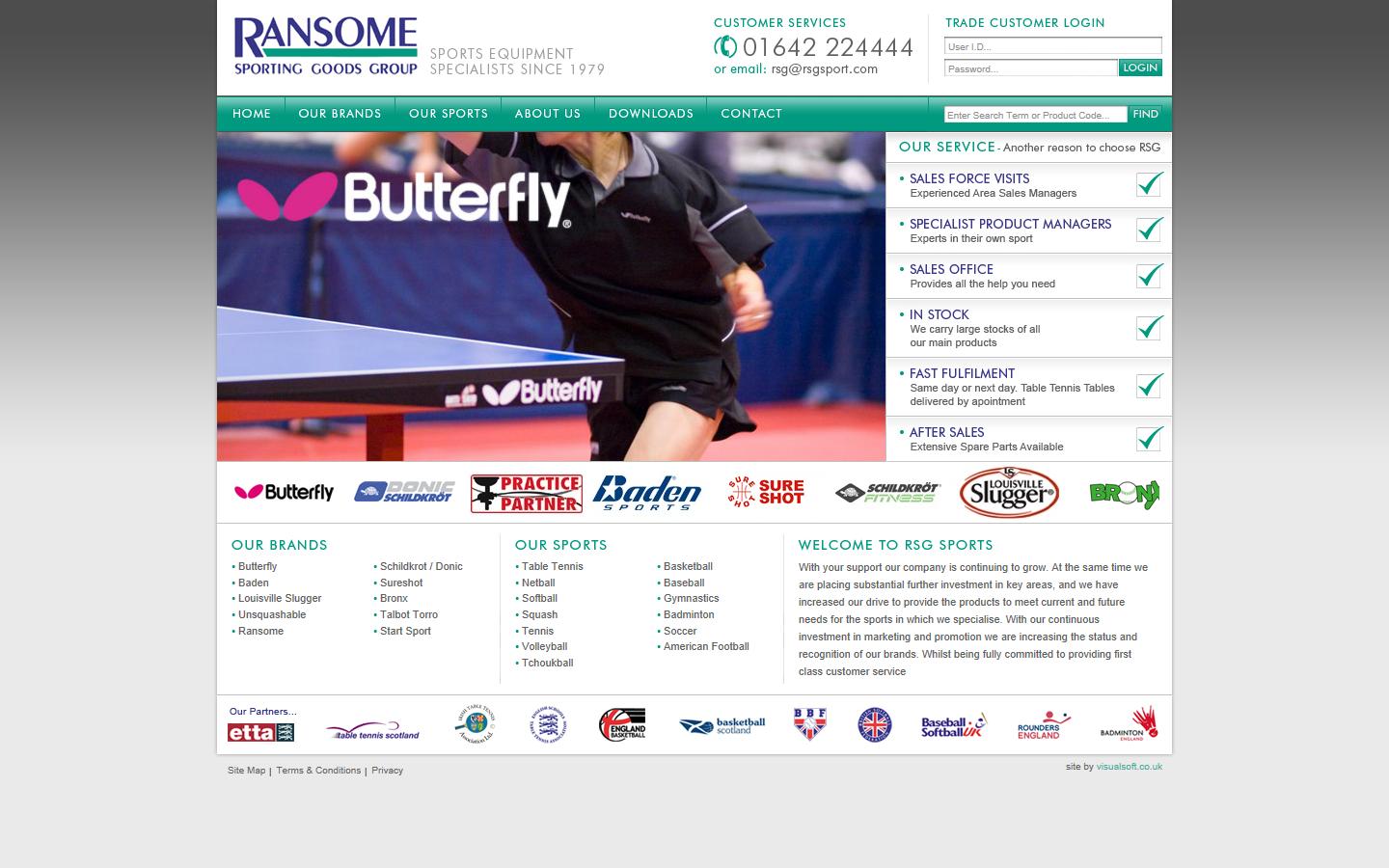 Ransome Sporting Goods Website