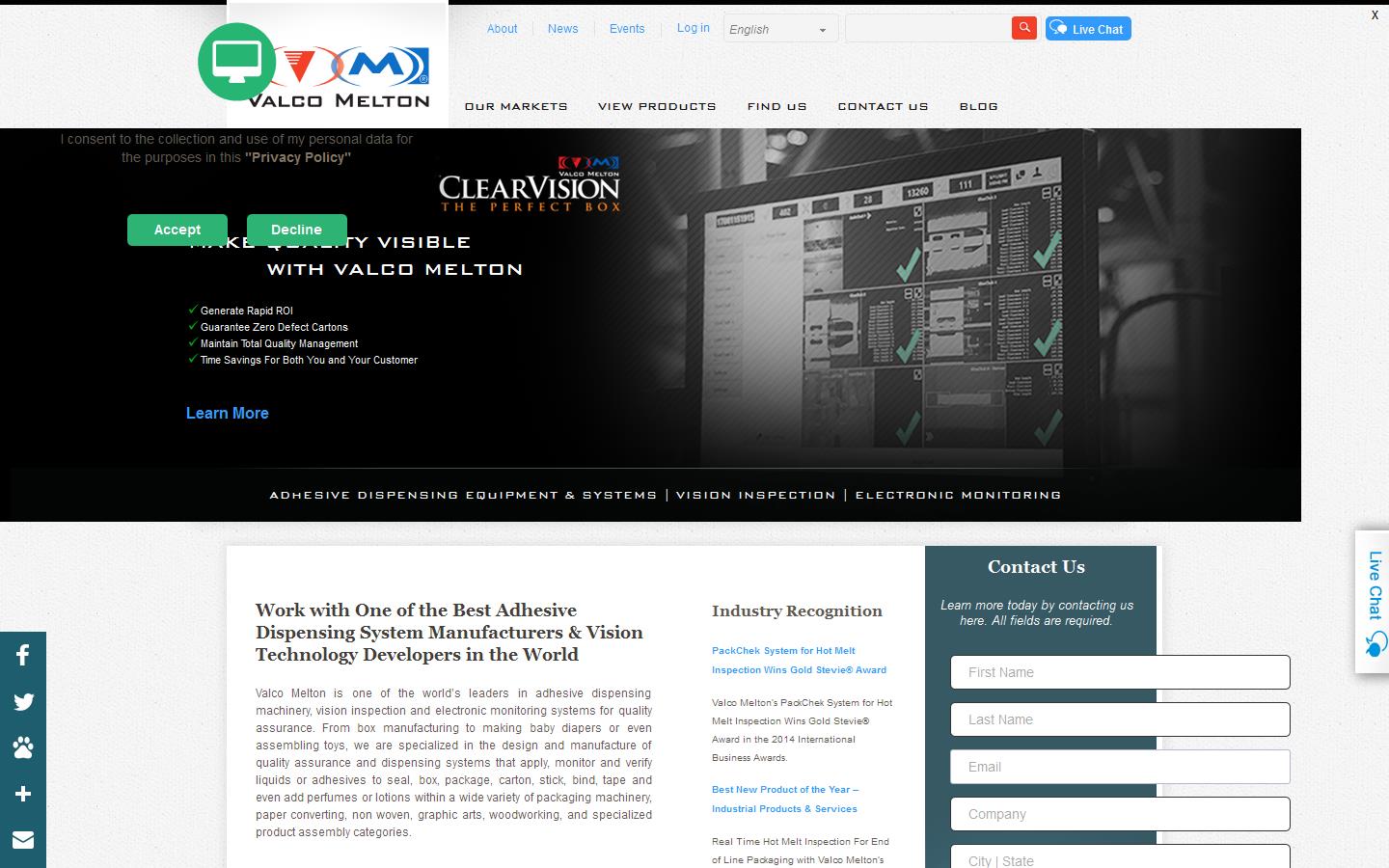 Valco Melton UK Website