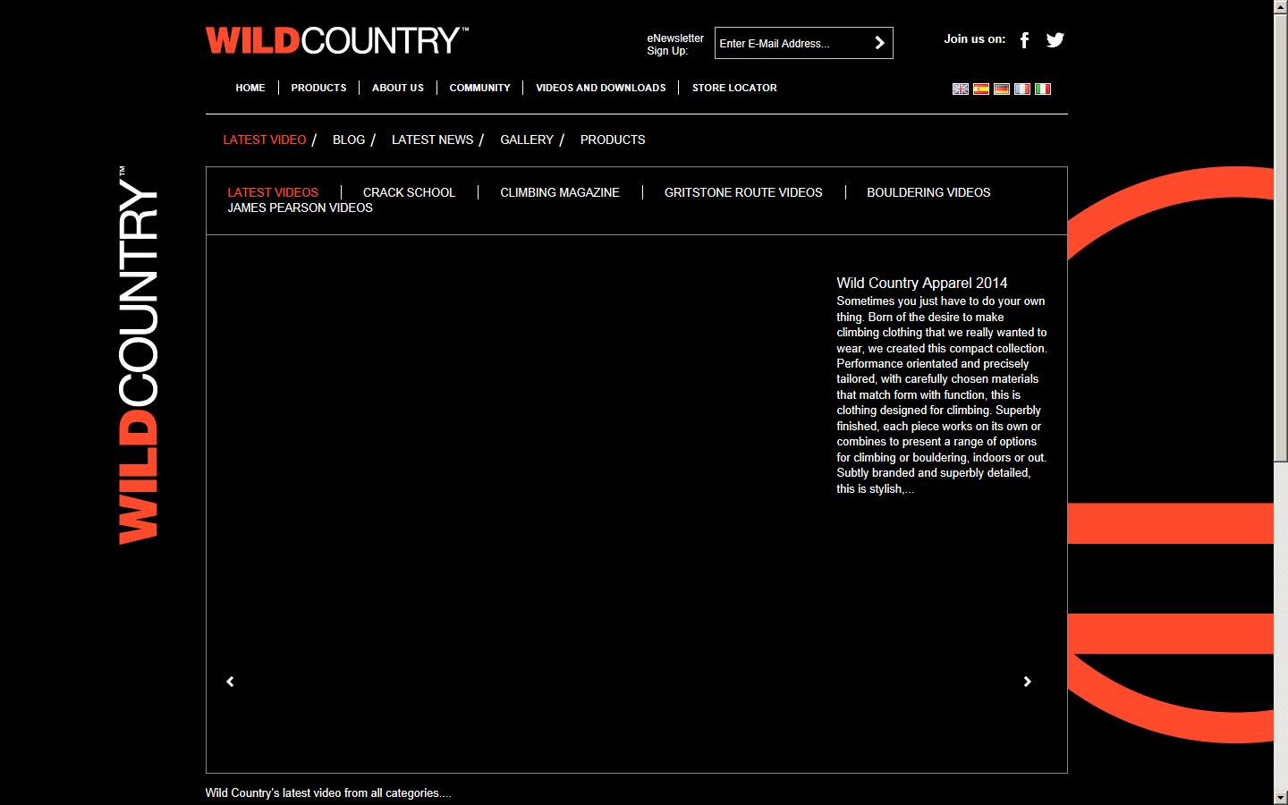 Wild Country Ltd Website