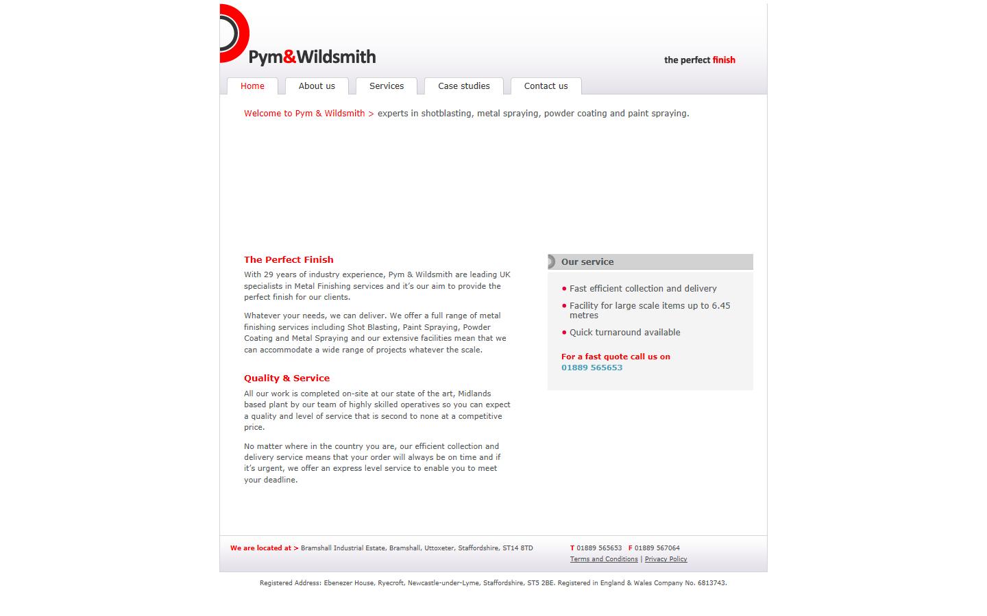 Pym & Wildsmith Ltd Website