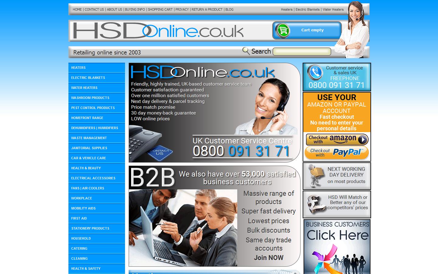 Hygiene Supplies Direct Website