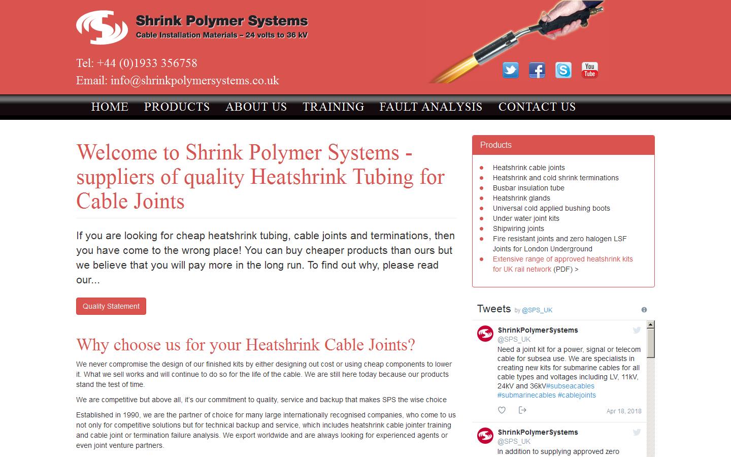 Shrink Polymer Systems Website