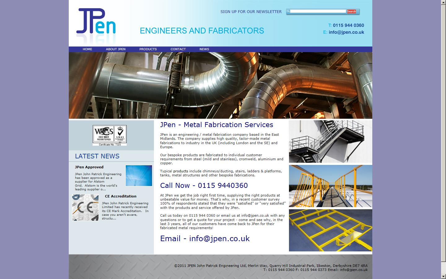 John Patrick Engineering Ltd Website