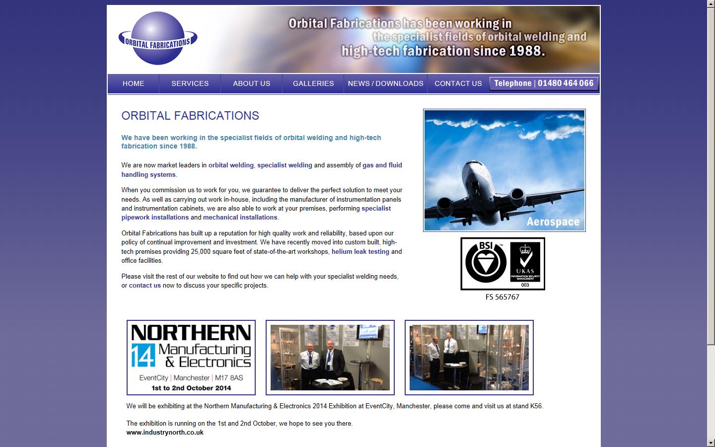 Orbital Fabrications Ltd Website