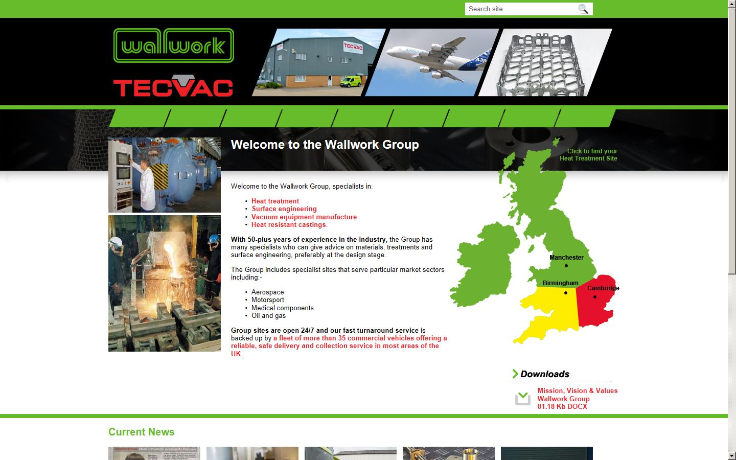 Wallwork Heat Treatment Ltd Website