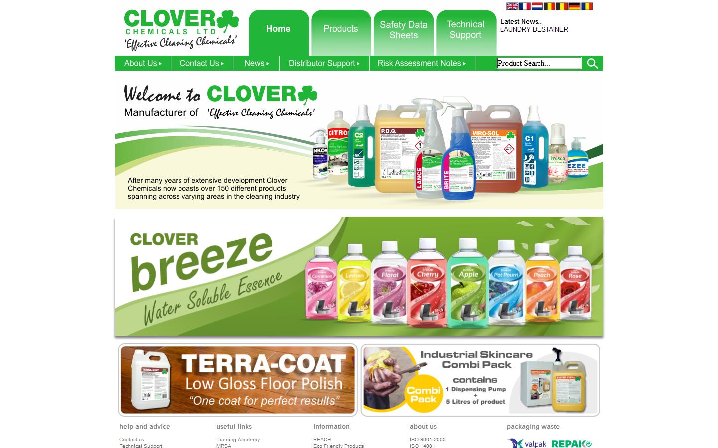 Clover Chemicals Website
