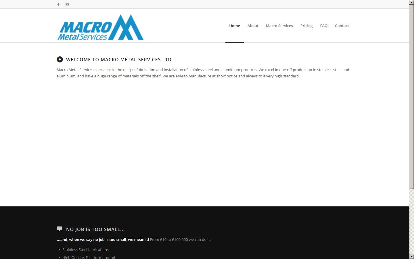 Macro Metal Services Ltd Website