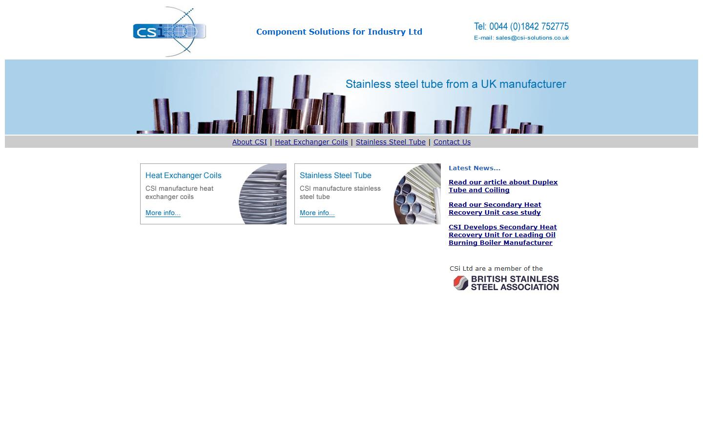 Component Solutions for Industry Ltd Website