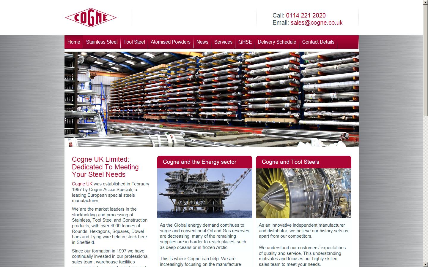 Cogne UK Ltd Website