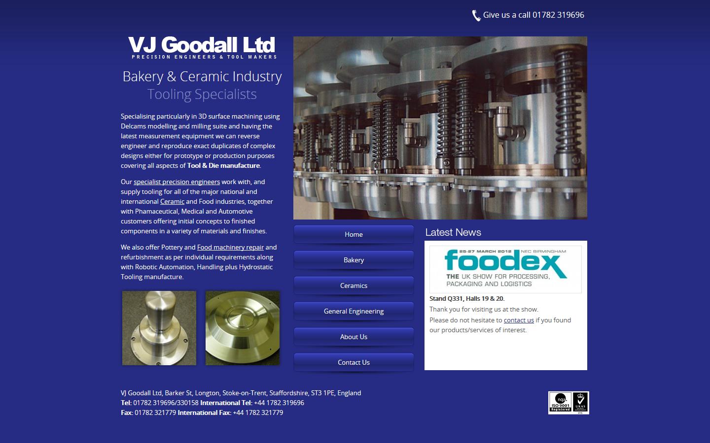 V J Goodall Ltd Website