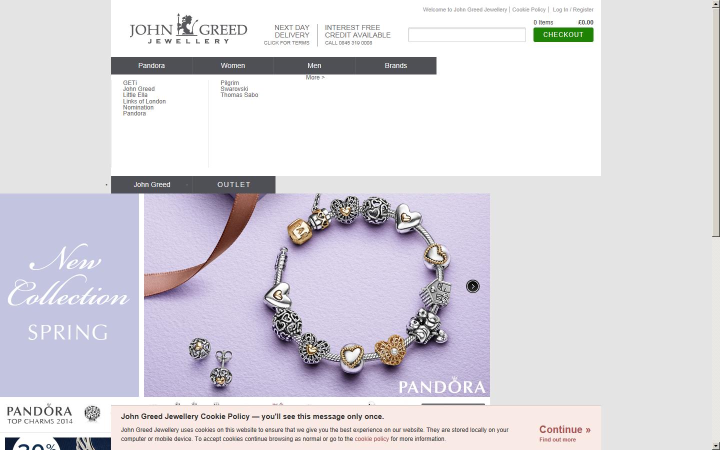 John Greed Jewellery Ltd Website